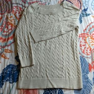 Sparkle cable knit sweater